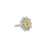 Ring mit gelbem Ceylon Saphir 6,08 ct