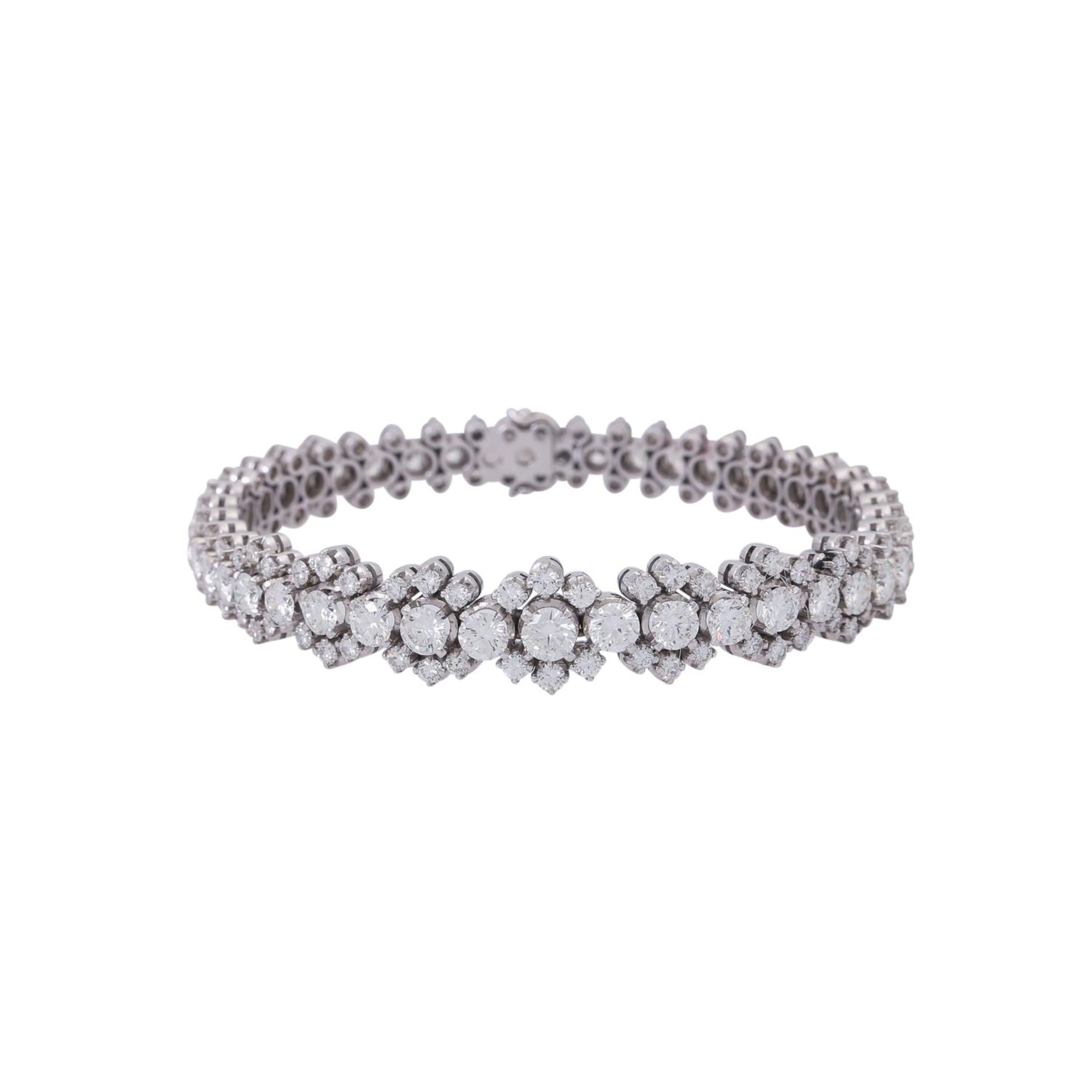 Armband mit Brillanten zus. ca. 7 ct,