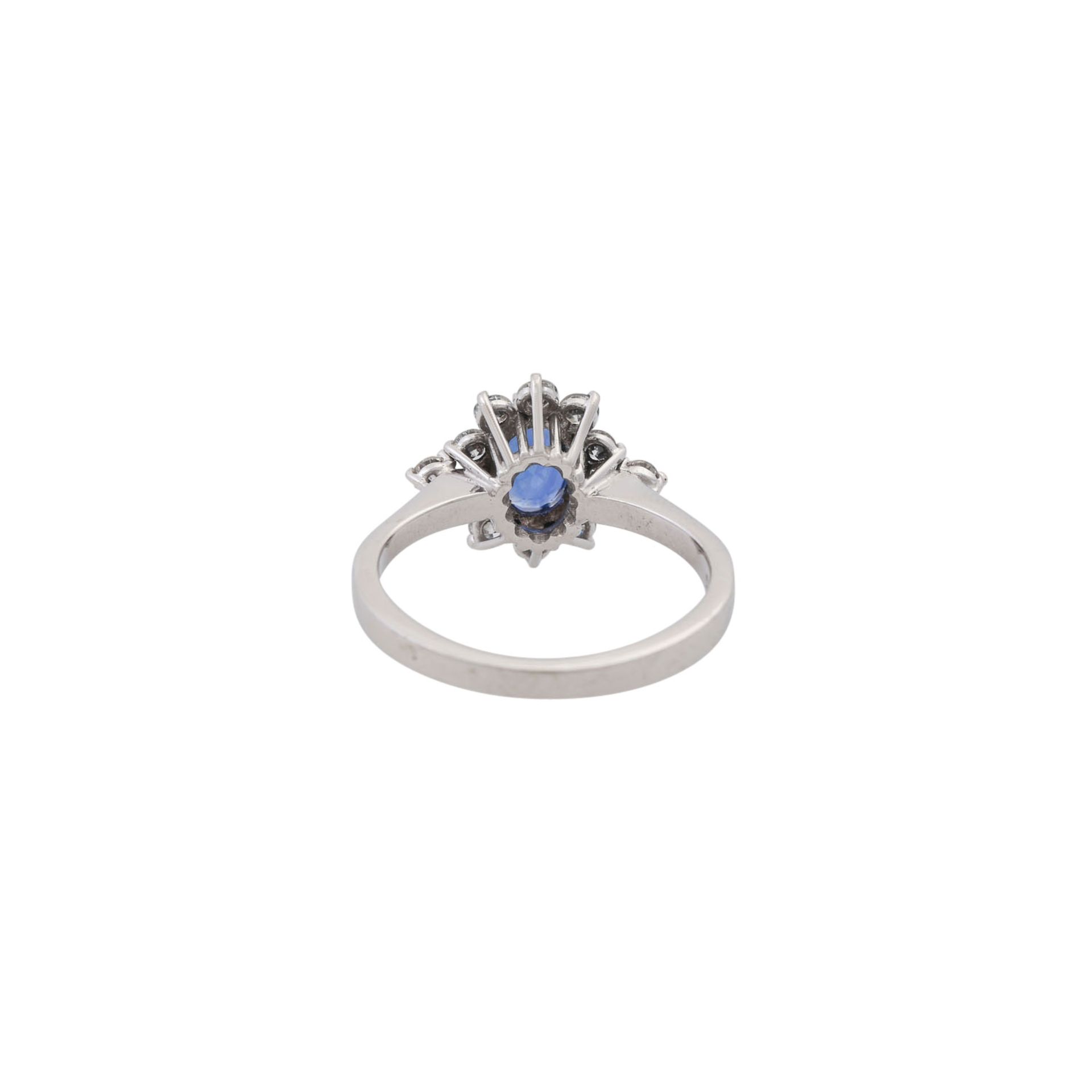 Ring mit Saphir und Brillanten zus. ca. 0,5 ct, - Image 4 of 5