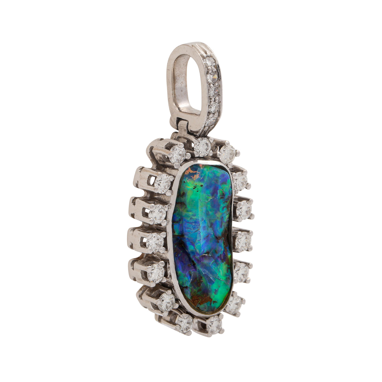 Anhänger mit Boulderopal und Diamanten von zus. ca. 0,65 ct, - Image 2 of 5