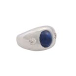 Ring mit Saphircabochon ca. 4 ct