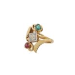 Ring mit Altschliffdiamant ca. 0,45 ct,