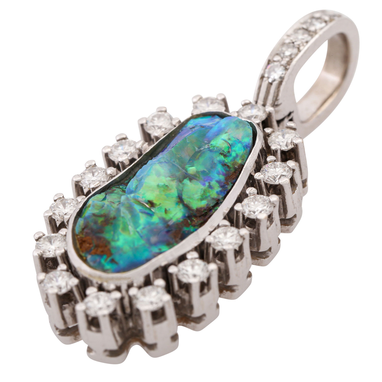 Anhänger mit Boulderopal und Diamanten von zus. ca. 0,65 ct, - Image 5 of 5