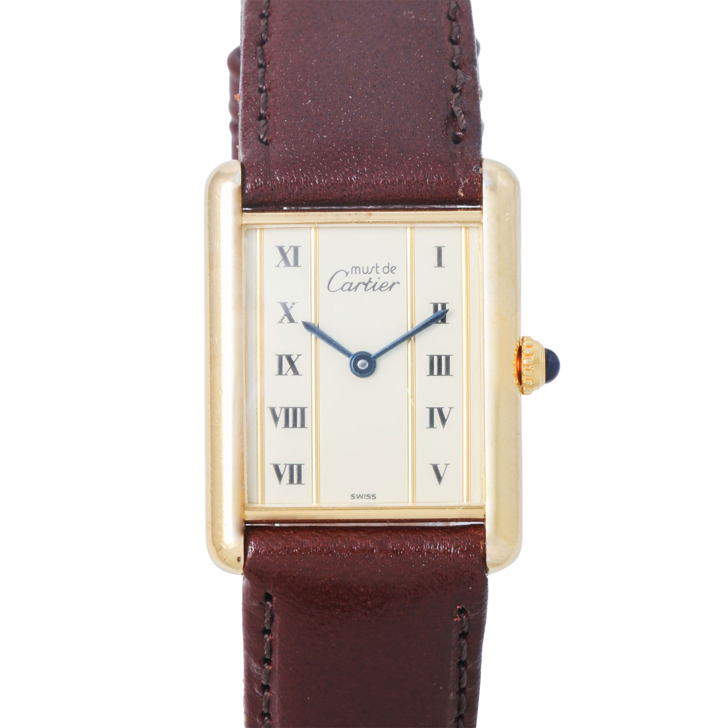 CARTIER Vintage Tank Vermeil, Ref. 590005. Armbanduhr. Ca. 1980/90er Jahre.