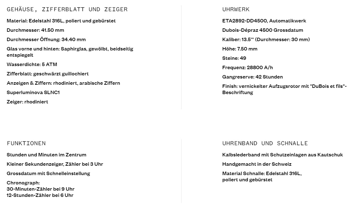 DUBOIS ET FILS limitierter, ausverkaufter Chronograph mit Großdatum, Ref. DBF001-10. Herrenuhr. Aus - Image 10 of 10