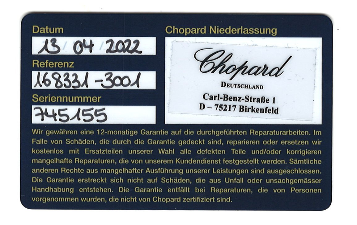 CHOPARD Mille Miglia Chronograph, Ref. 16/8331-3001. Armbanduhr. Ca. 2000er Jahre. - Bild 9 aus 9