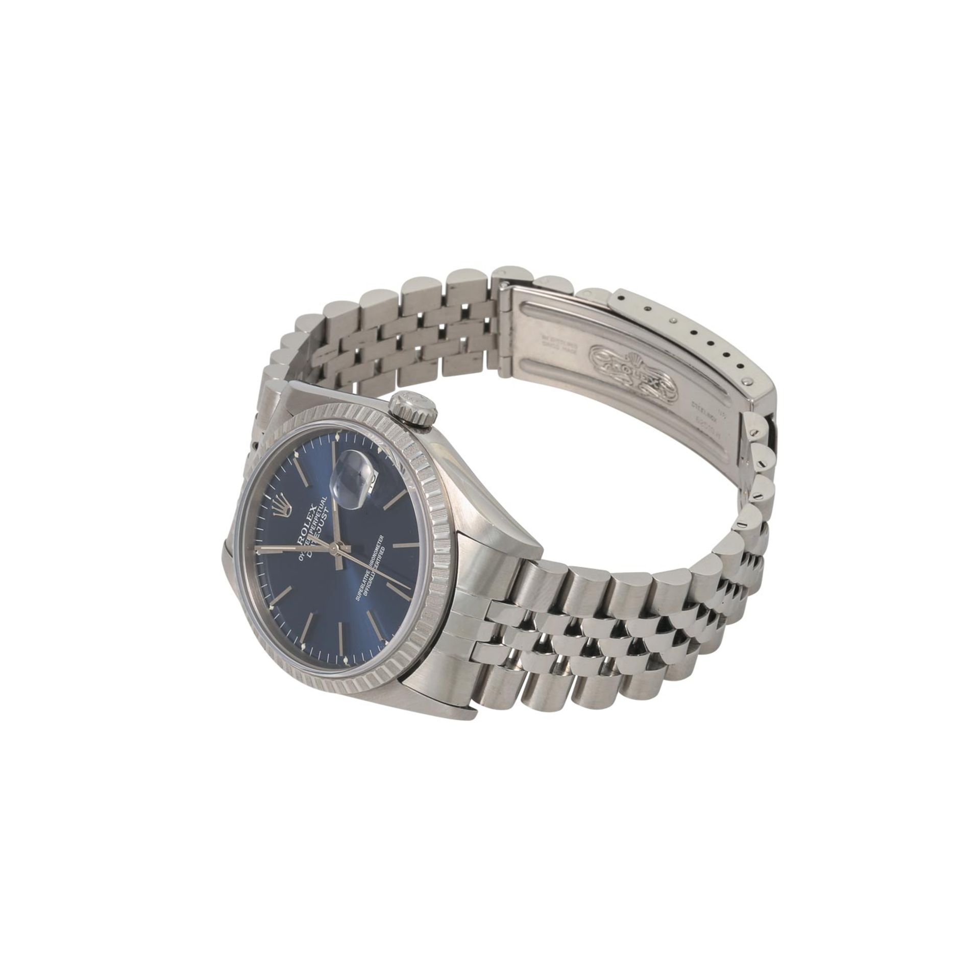 ROLEX Neo Vintage Datejust "Blau", Ref. 16220. Armbanduhr. Ca. 1990er Jahre. - Bild 8 aus 10
