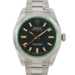 ROLEX Milgauss, Ref. 116400GV. Armbanduhr.