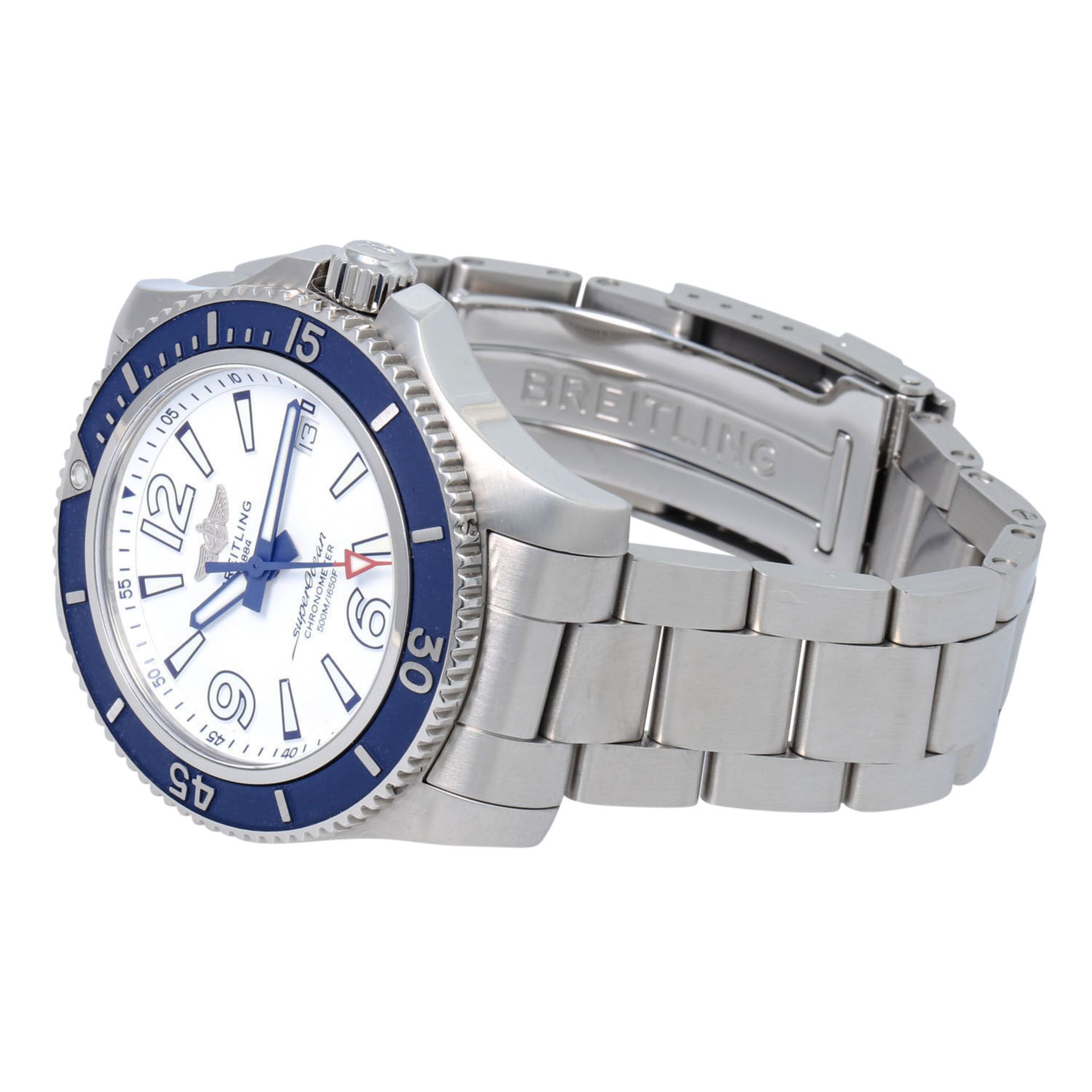 BREITLING SuperOcean 42, Ref. A17366D81A1S2. Herren Armbanduhr. Aus 2021. - Bild 8 aus 11