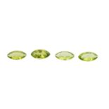 Konvolut 4 Peridots von zus. ca. 9,6 ct