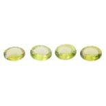 Konvolut 4 Peridots von zus. ca. 11,7 ct