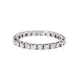 Memoire Ring mit Brillanten zus. ca. 0,75 ct,