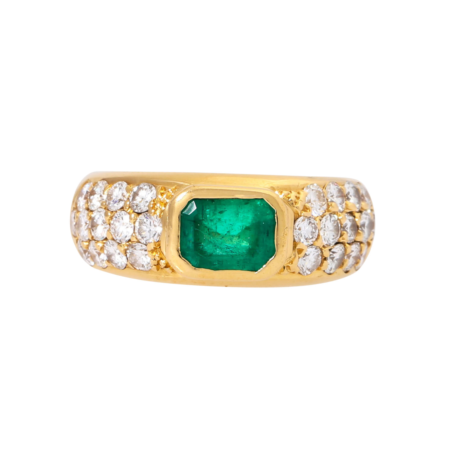 Ring mit Smaragd und Brillanten - Image 2 of 4