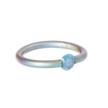 Ring mit Brillant ca. 0,58 ct, SKY BLUE