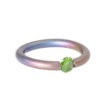 Ring mit Brillant ca. 0,5 ct, APPLE GREEN