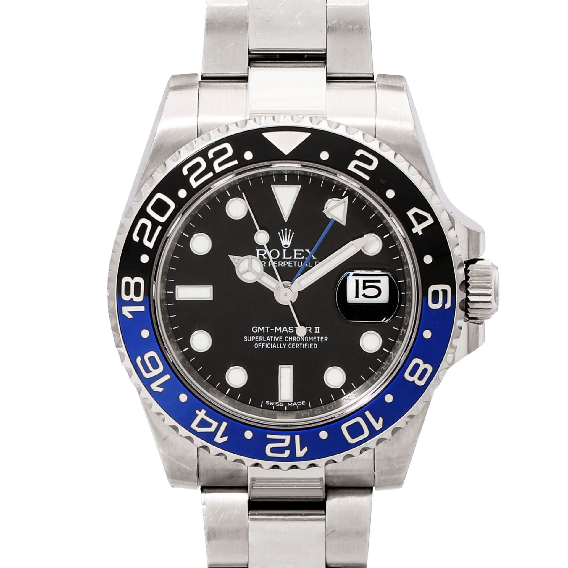 ROLEX GMT-Master II "Batman", Ref. 116710BLNR. Herrenuhr.