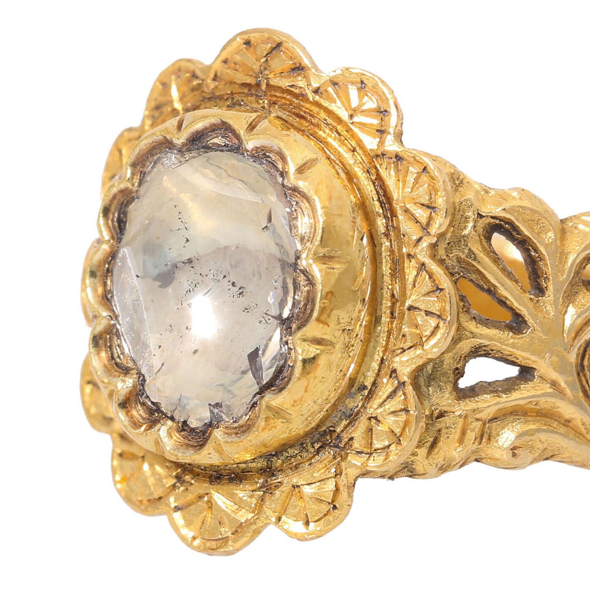 Ring mit Diamant von ca. 8,7x7,7 mm, - Image 4 of 4