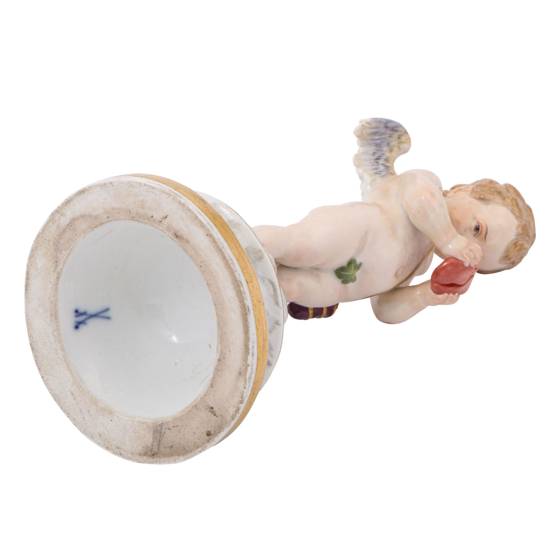 MEISSEN Figur 'Putto mit zerbrochenem Herz', 1. Wahl, um 1900. - Bild 6 aus 8