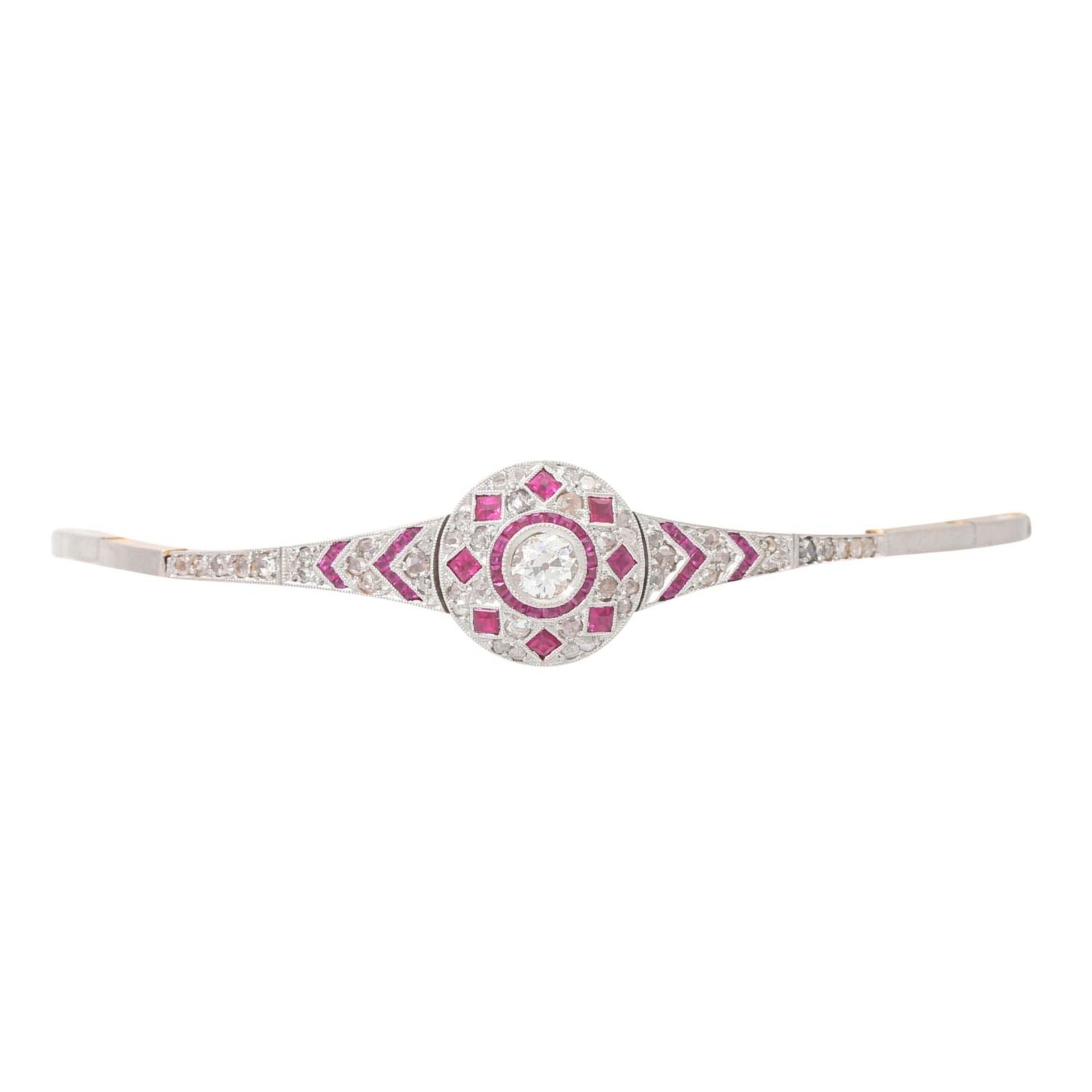 Feines Armband mit Altschliffdiamant, ca. 0,35 ct,