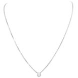 Solitär-Collier mit Brillant von ca. 0,6 ct,