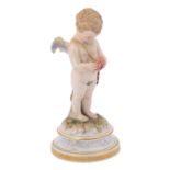 MEISSEN Figur 'Putto mit zerbrochenem Herz', 1. Wahl, um 1900.