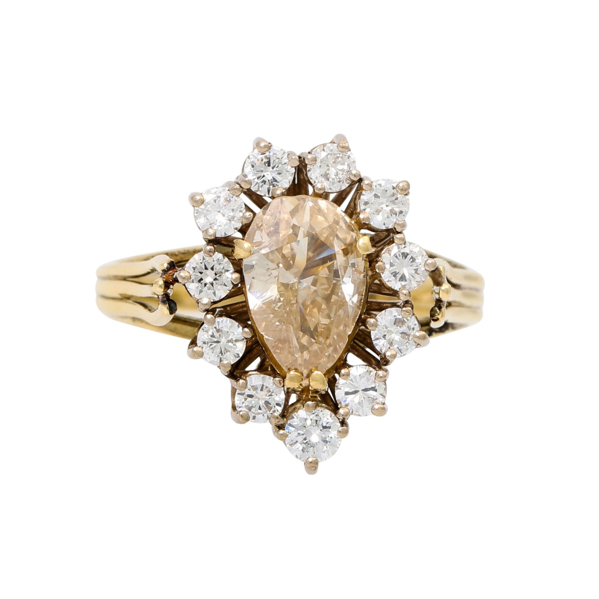 Ring mit Diamanttropfen von ca. 1,9 ct, - Image 2 of 4