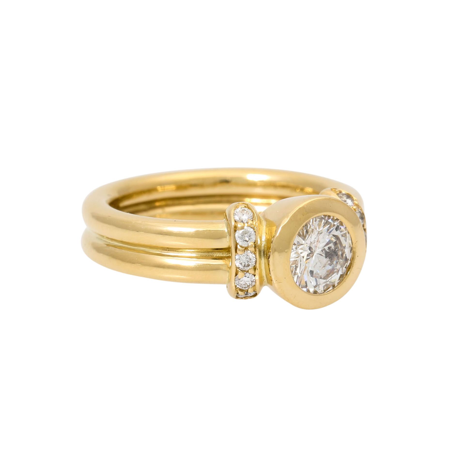 Ring mit Brillant ca. 1 ct,