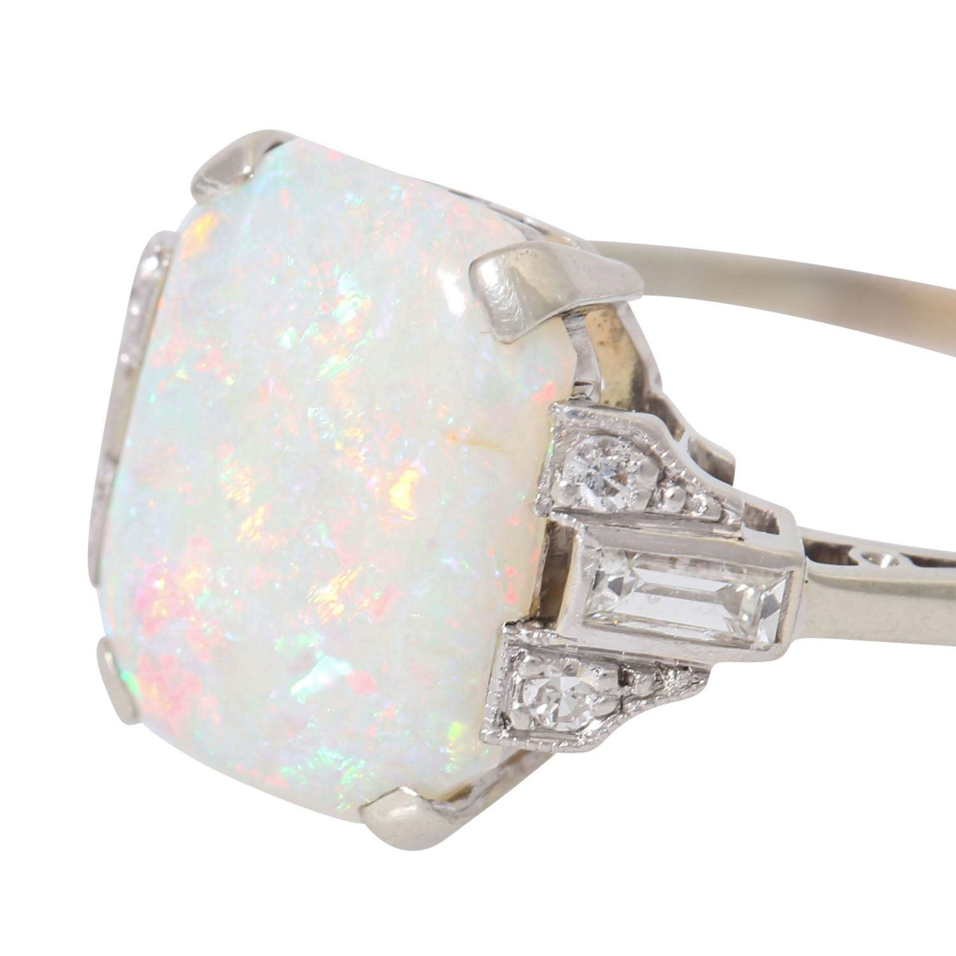 Art Déco Ring mit weißem Opal - Bild 3 aus 3