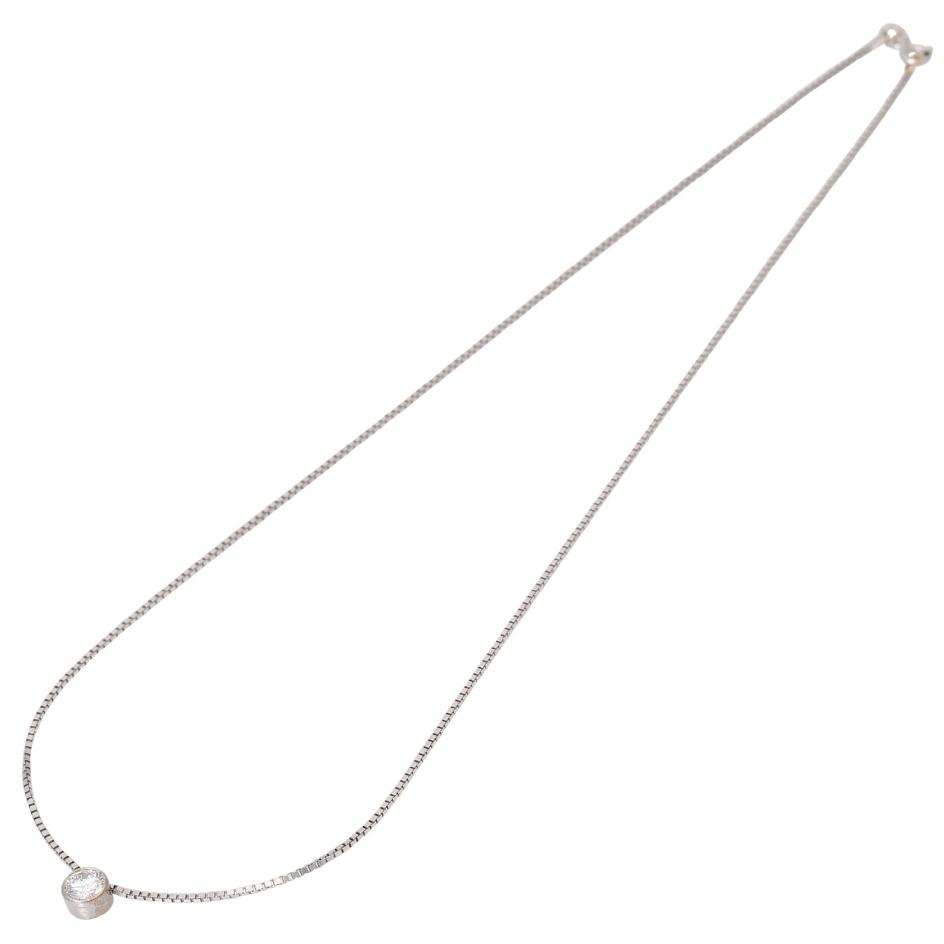 Solitär-Collier mit Brillant von ca. 0,6 ct, - Bild 3 aus 4