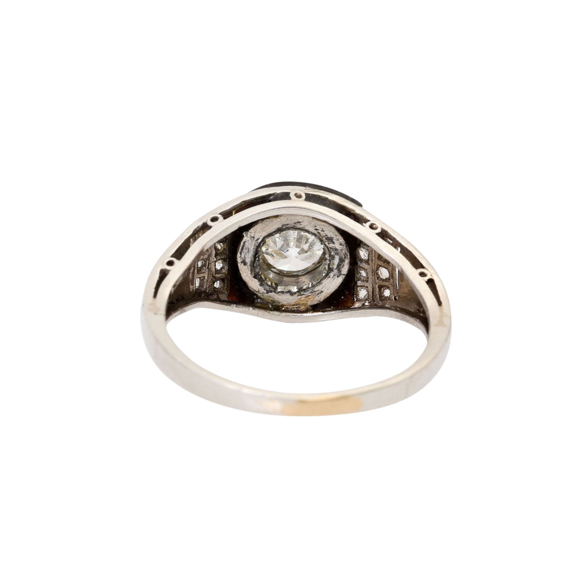 Art Déco Ring mit Diamant von ca. 0,5 ct, - Bild 3 aus 4