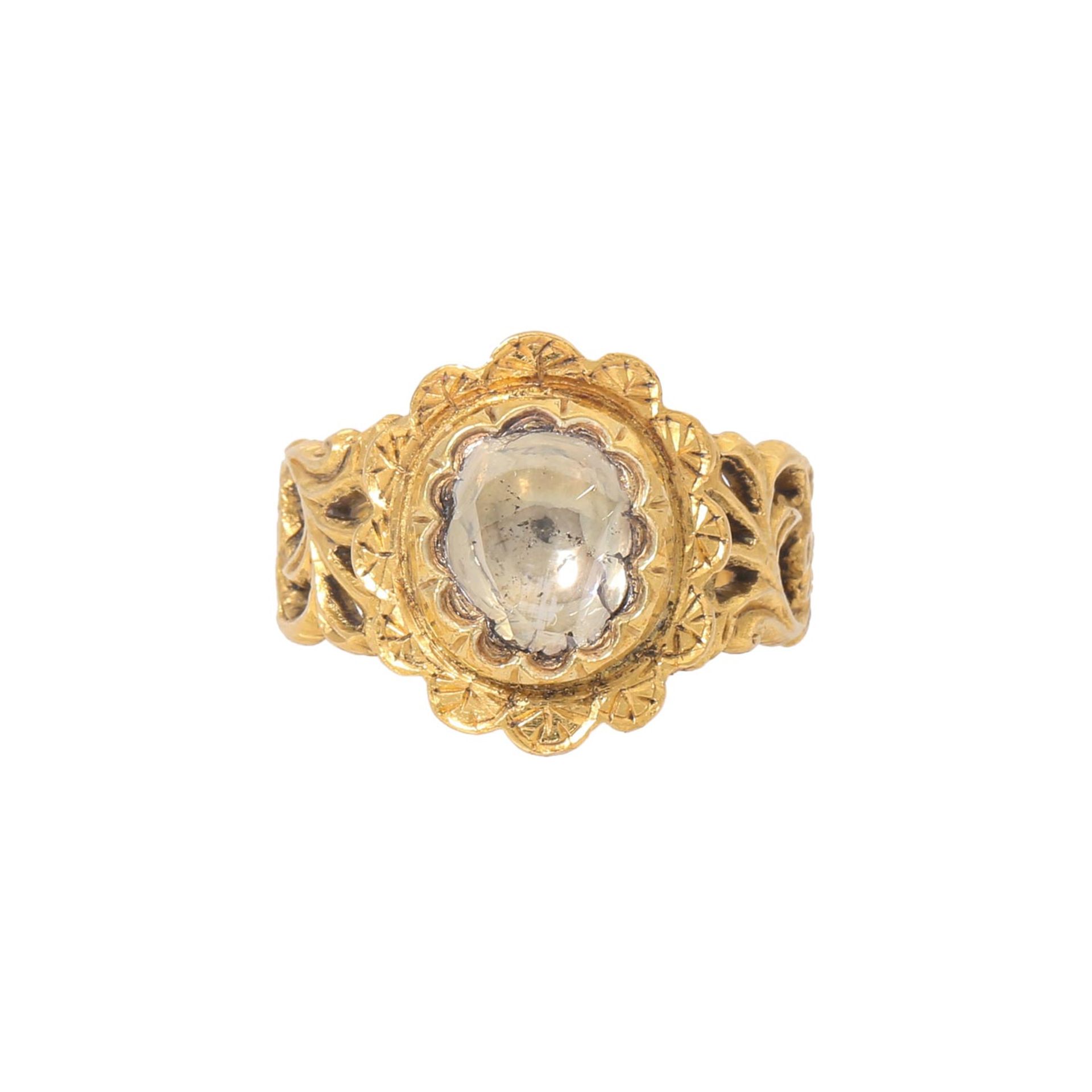 Ring mit Diamant von ca. 8,7x7,7 mm, - Image 2 of 4