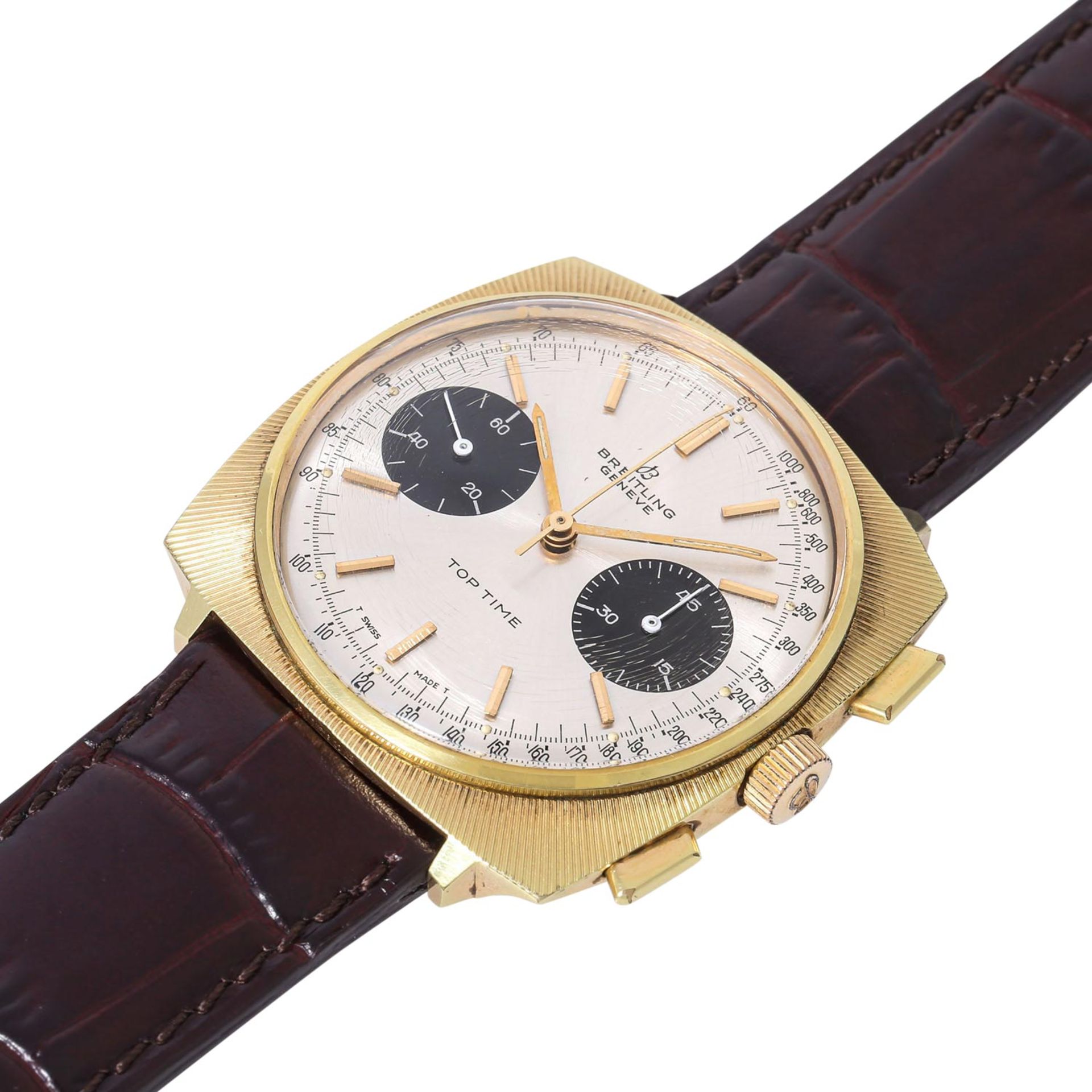 BREITLING Vintage TOP TIME Panda Herren Chronograph, Ref. 2009. Ca. 1970er Jahre. - Image 5 of 7