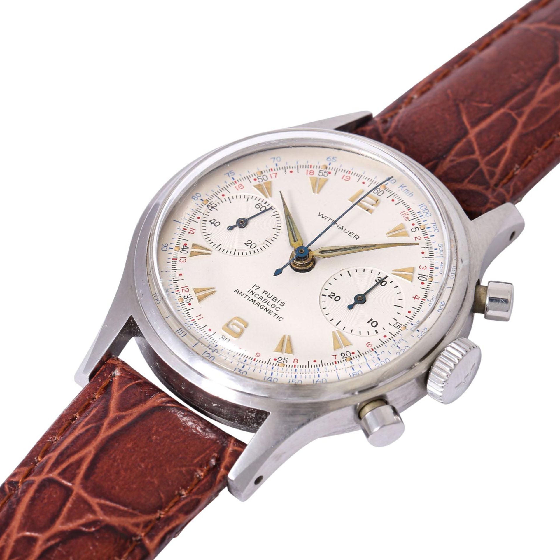 WITTNAUER Vintage Chronograph Herrenuhr, Ref. 3256. Ca. 1950er Jahre. - Image 5 of 7