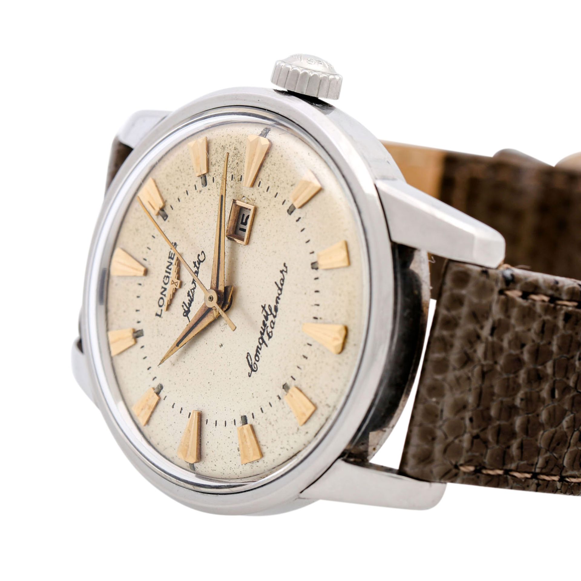 LONGINES Vintage Conquest Calendar Herrenuhr, Ref. 9004-3. Ca. 1957. - Image 7 of 7