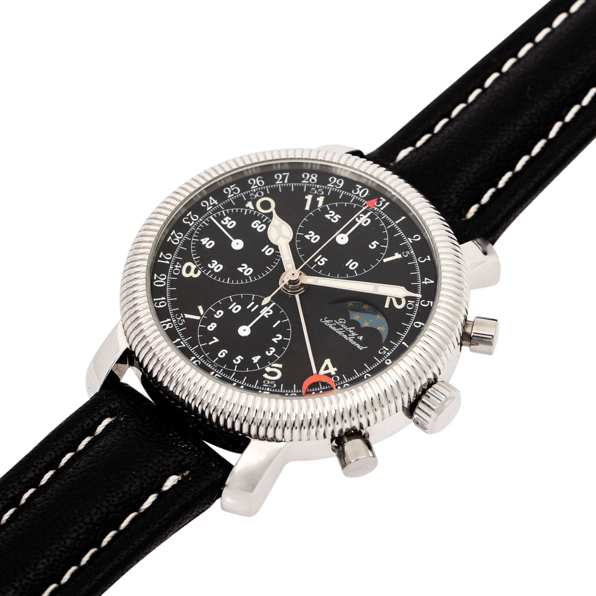 DUBEY & SCHALDENBRAND Mondphasen Herren Chronograph. NOS. Full Set aus 1997. - Image 5 of 8