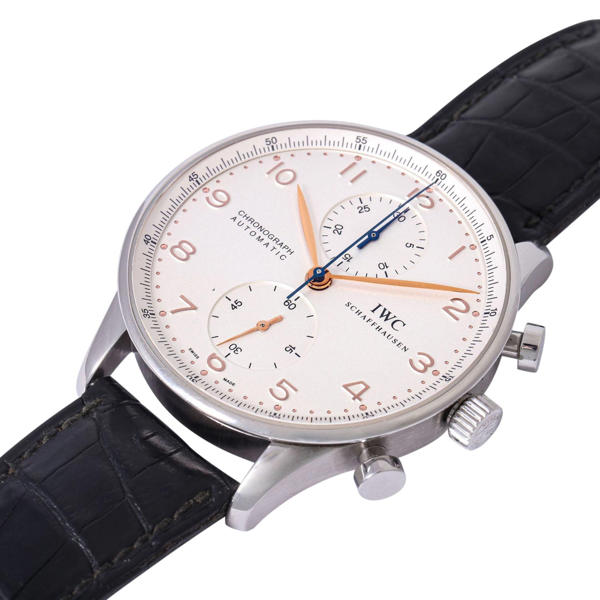 IWC Schaffhausen Portugieser Chronograph Herren Armbanduhr, Ref. IW371401. - Image 5 of 7