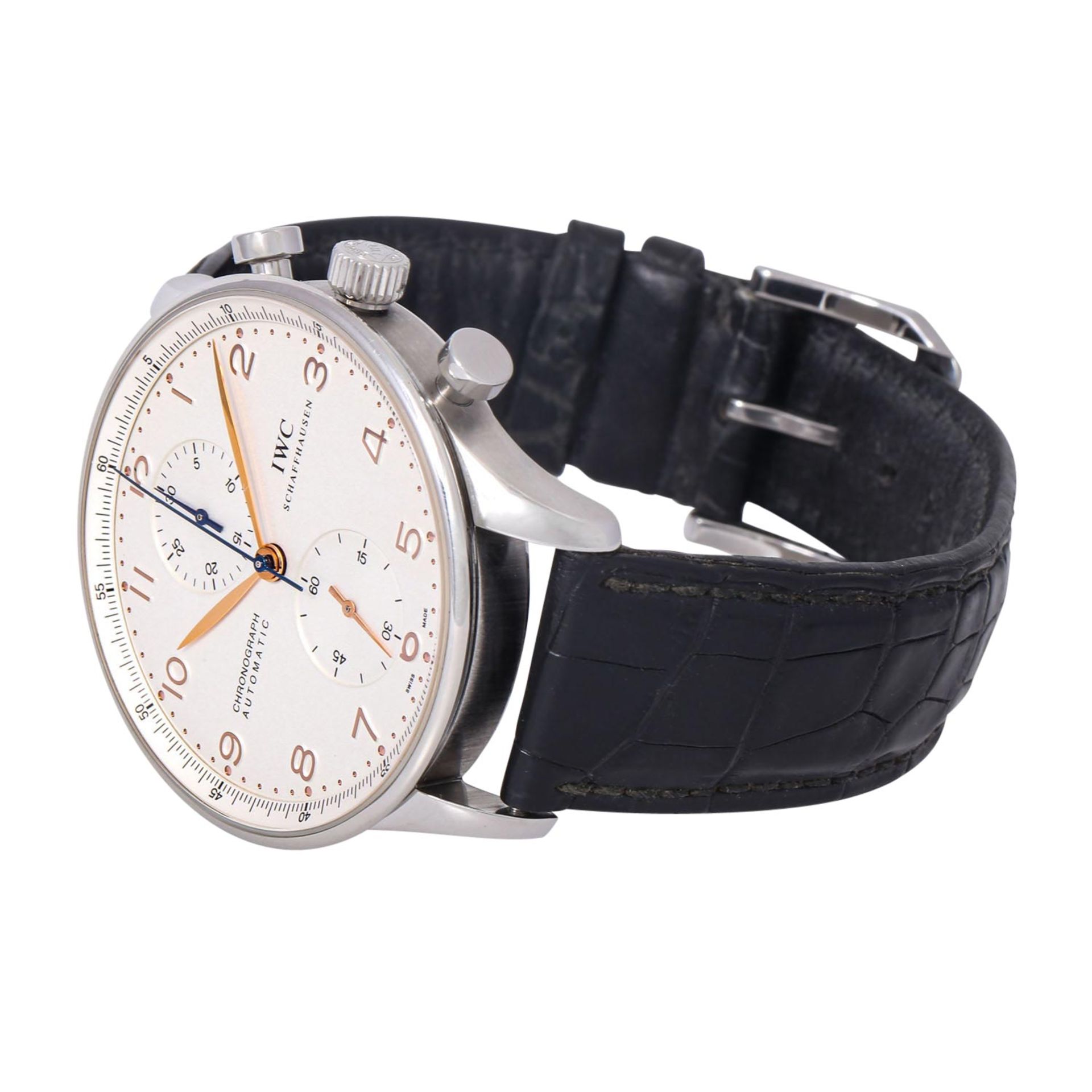 IWC Schaffhausen Portugieser Chronograph Herren Armbanduhr, Ref. IW371401. - Image 6 of 7