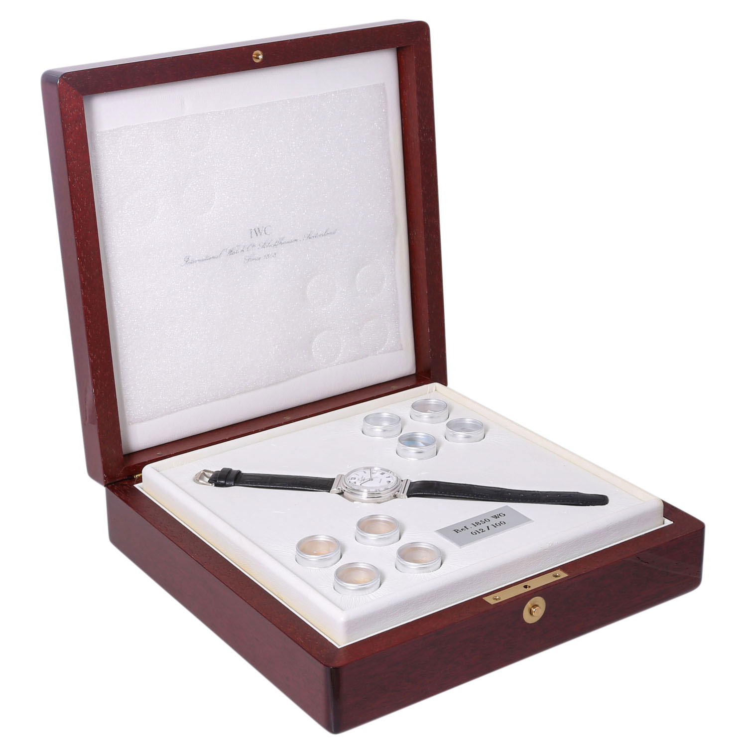 IWC Da Vinci sehr seltene Vintage Herren Armbanduhr, Ref. 1850 WG. NOS. Limitiert 100 St. Zum 120. J - Image 10 of 10