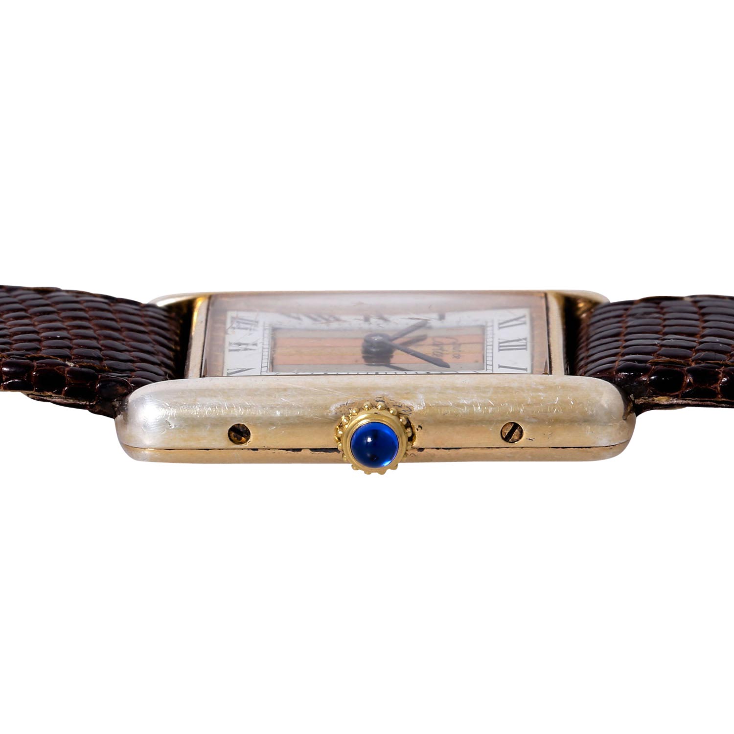 CARTIER Vintage Tank Vermeil 'Trinity', Ref. 590005. Armbanduhr. Ca. 1980/90er Jahre. - Image 3 of 7