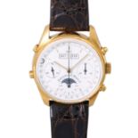 IWC sehr seltener Vollkalender Chronograph Vintage Herren Armbanduhr, Ref. 3710. NOS. Limitiert 150
