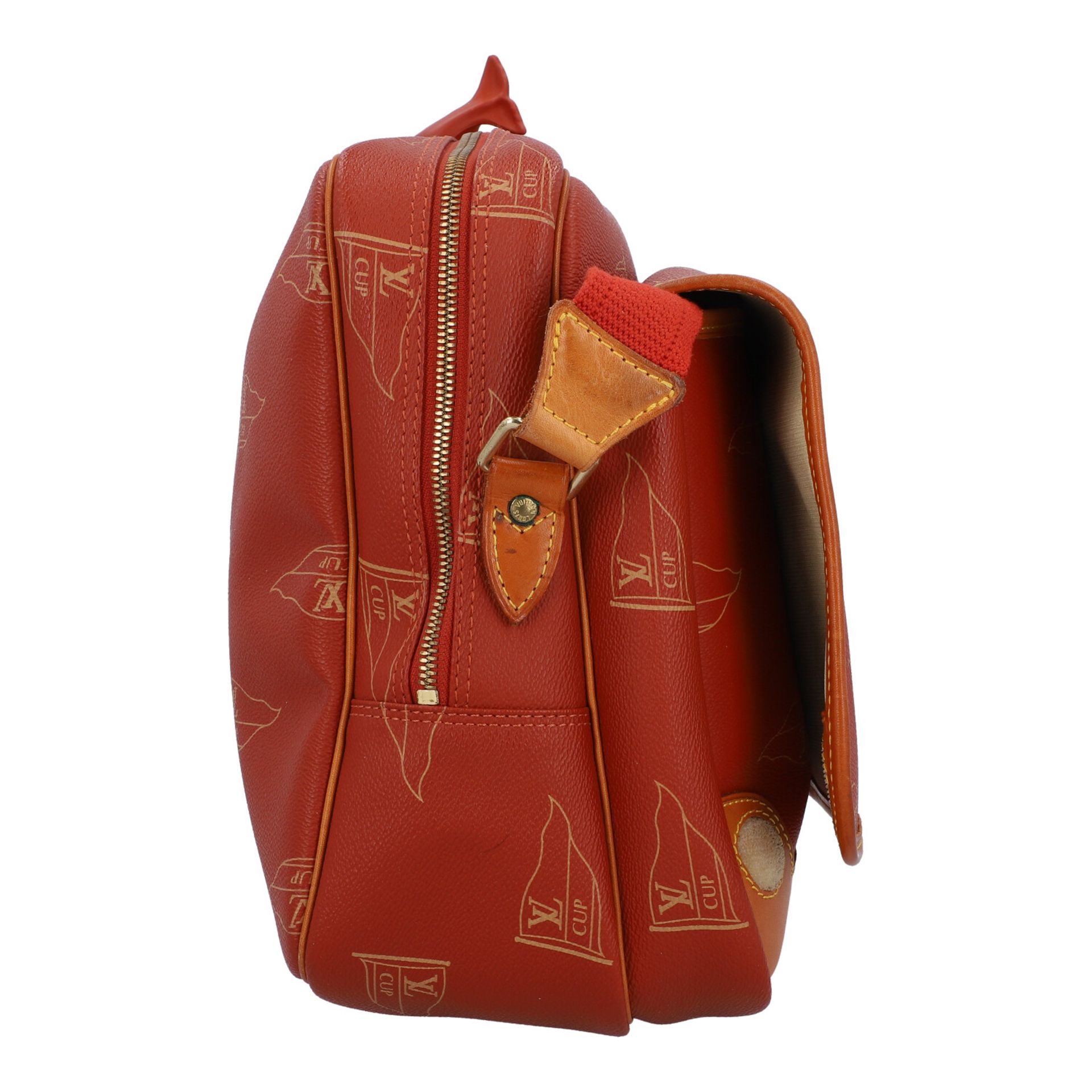 LOUIS VUITTON VINTAGE Messenger Bag "LV CUP 1995 RED BOSPORUS CALVI". - Image 3 of 8