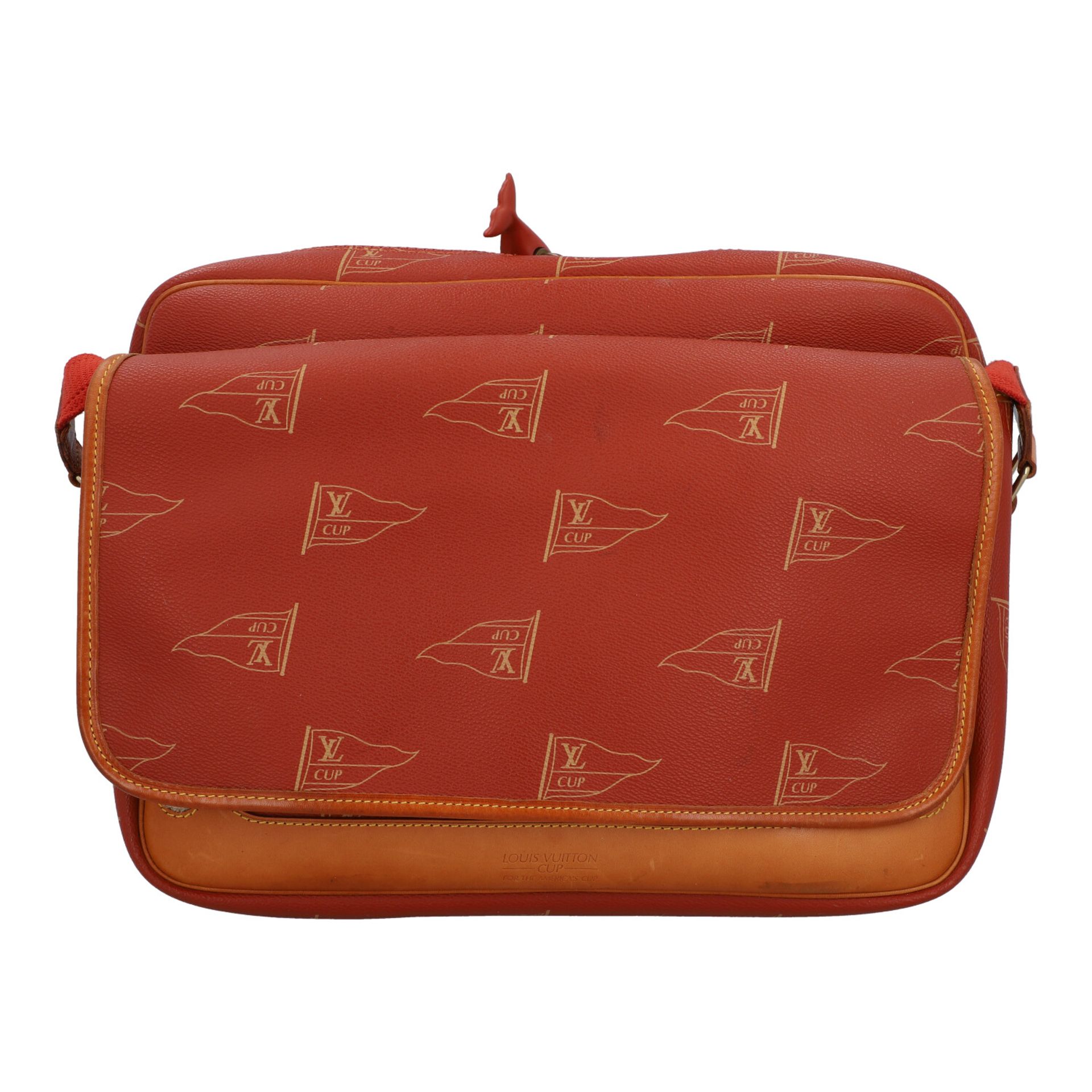 LOUIS VUITTON VINTAGE Messenger Bag "LV CUP 1995 RED BOSPORUS CALVI".