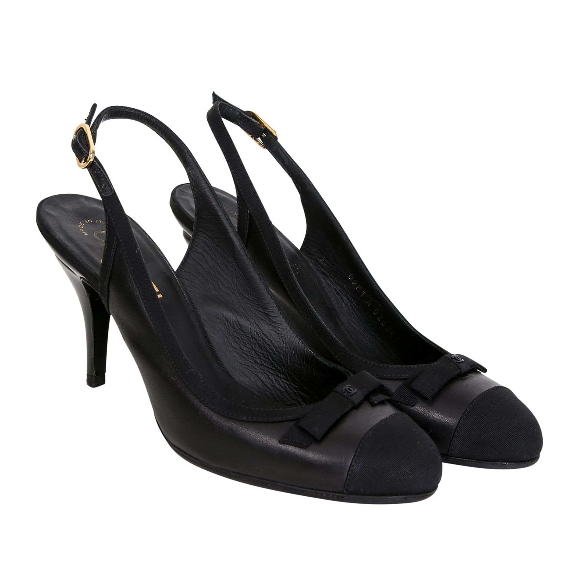 CHANEL Slingback-Pumps, Gr. 38,5 C. - Bild 2 aus 4