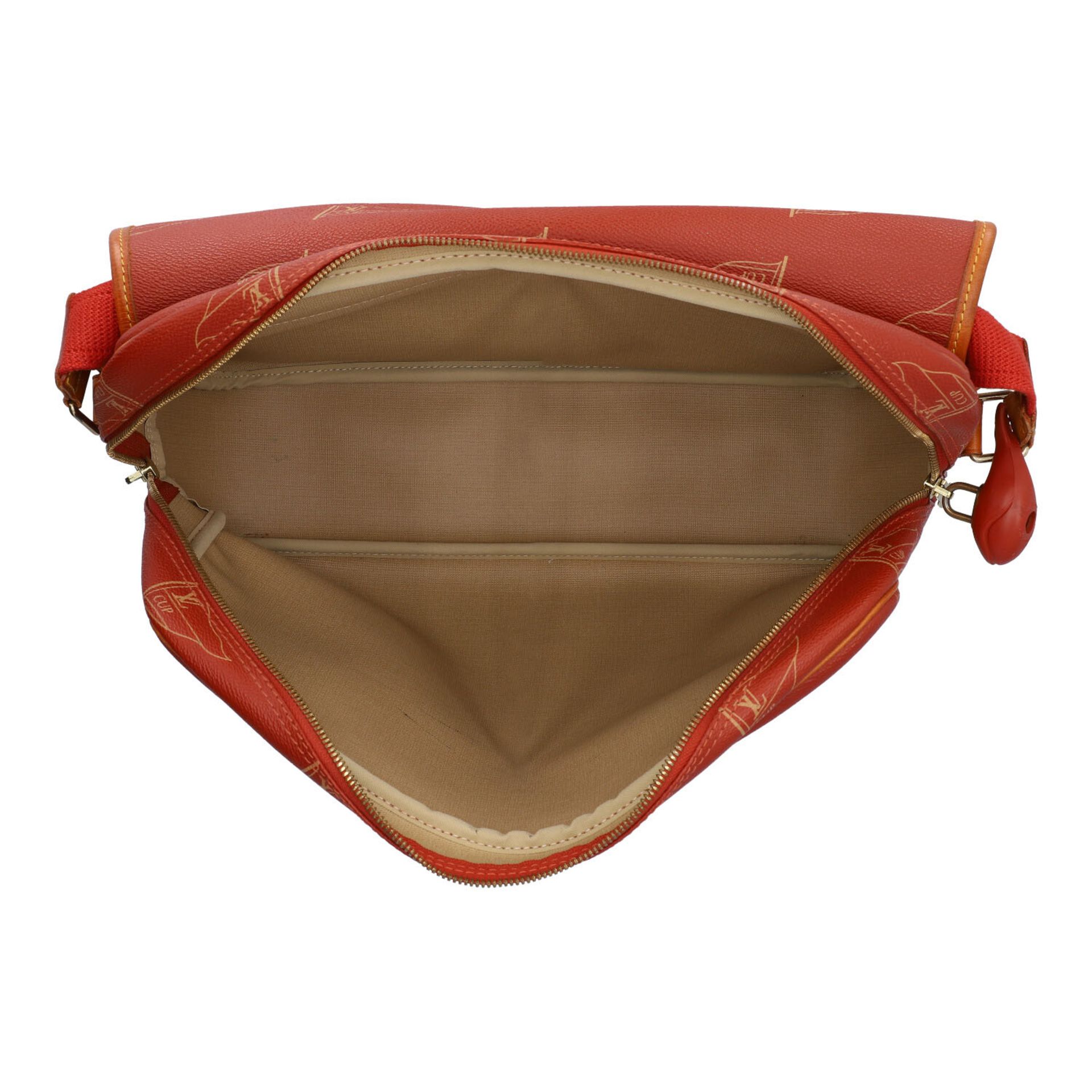 LOUIS VUITTON VINTAGE Messenger Bag "LV CUP 1995 RED BOSPORUS CALVI". - Image 6 of 8