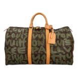 LOUIS VUITTON Weekender "STEPHEN SPROUSE - KEEPALL 50", Koll. 2001.