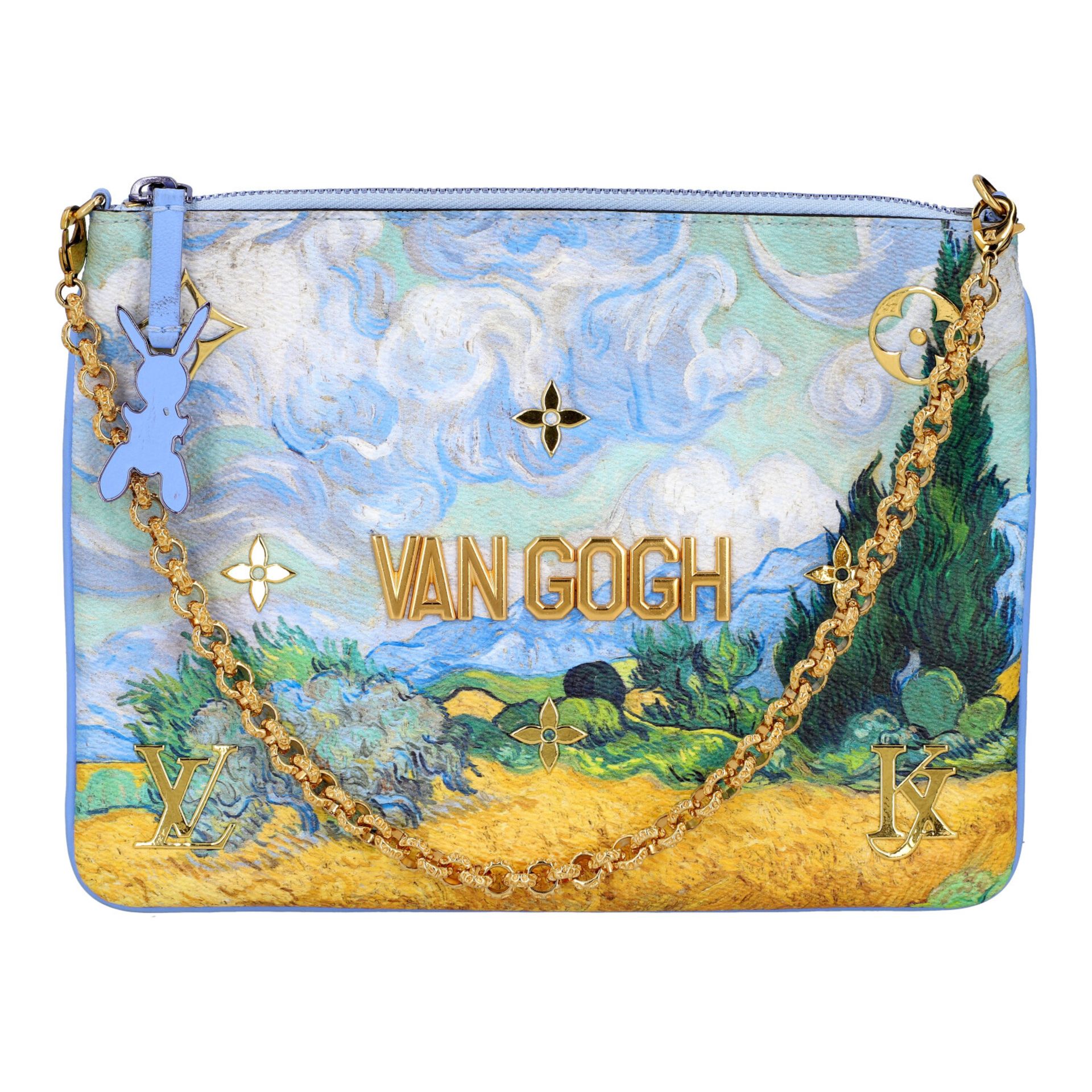 LOUIS VUITTON Pochette "MASTERS - VAN GOGH - JEFF KOONS", Koll.: 2017.