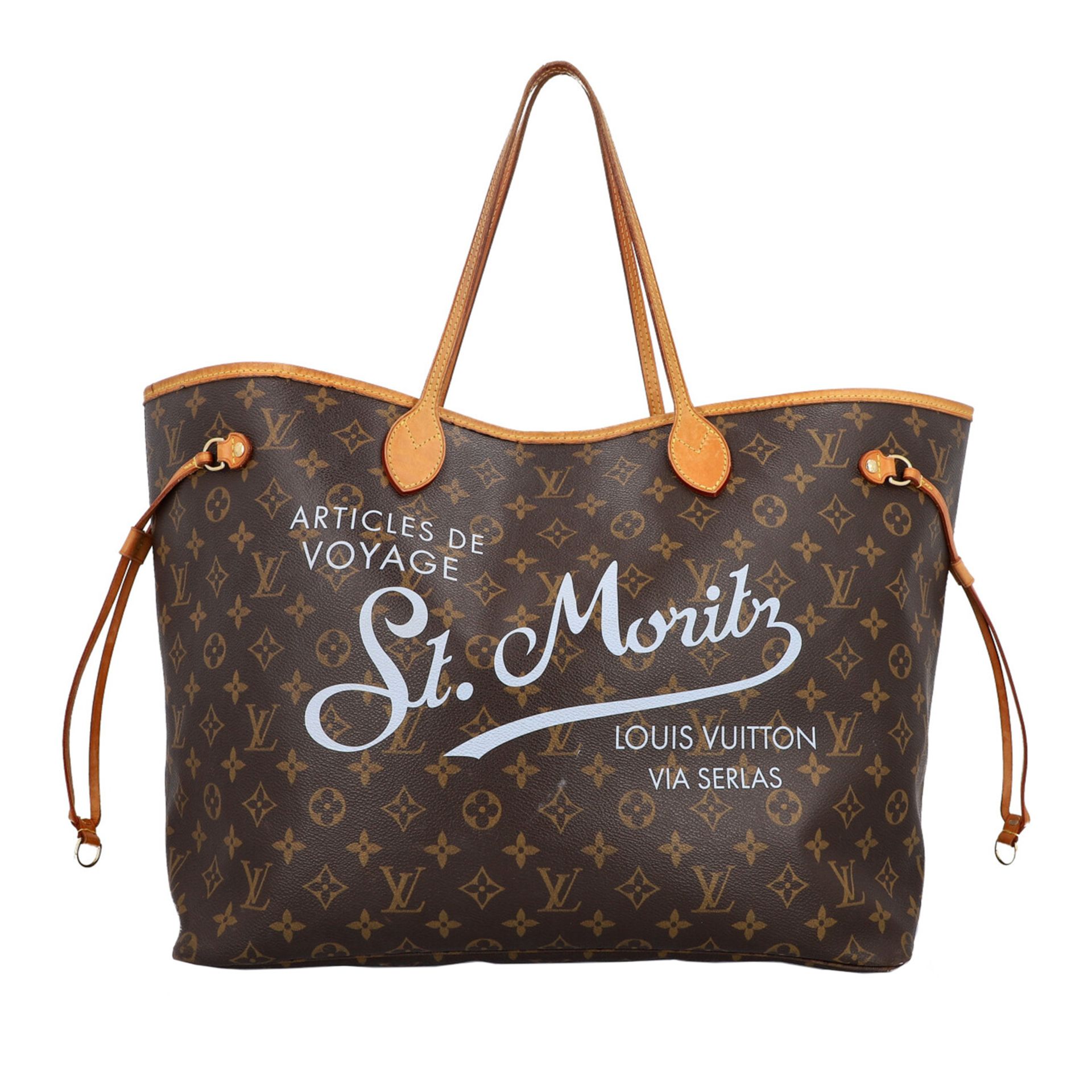 LOUIS VUITTON Shopper "NEVERFULL ST. MORITZ GM", Koll. 2008.