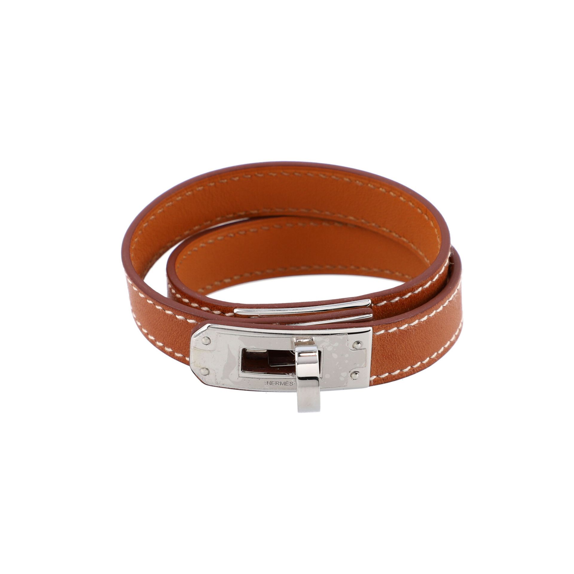 HERMÈS Armband "KELLY DOUBLE TOUR", Gr. S.