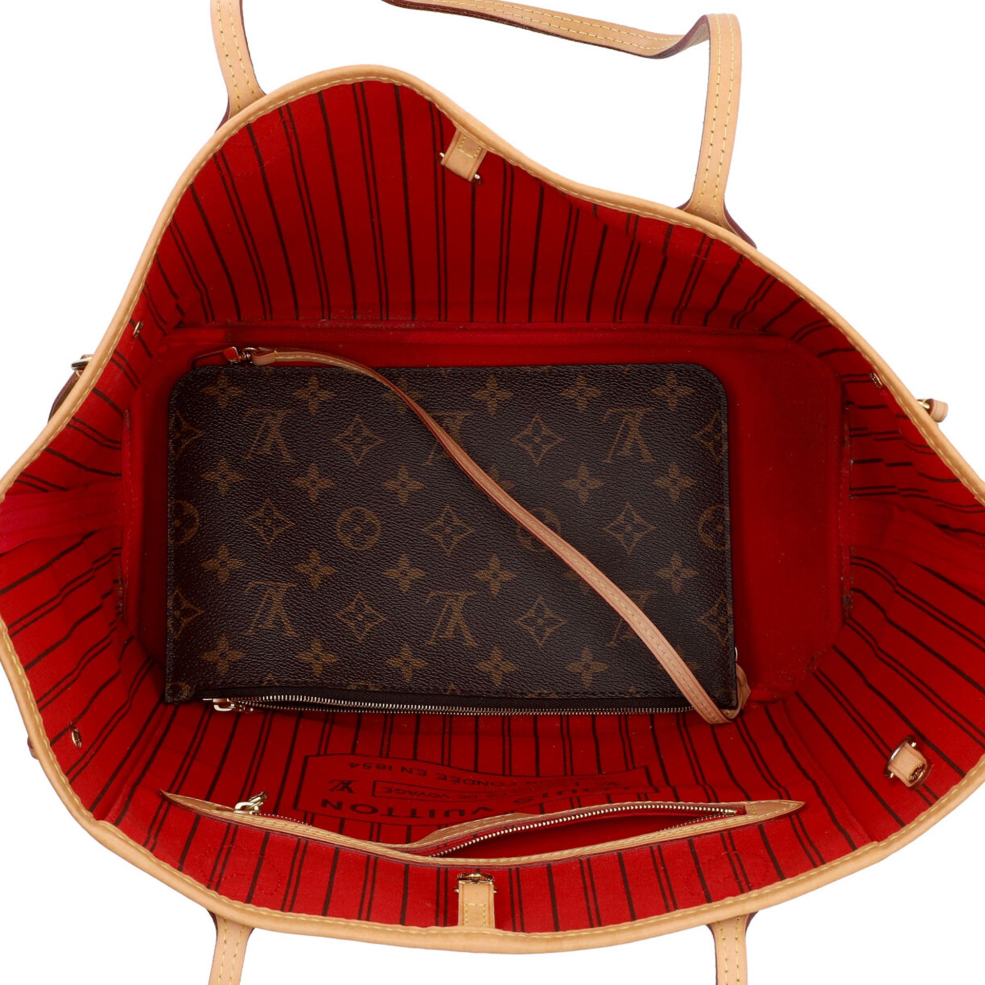 LOUIS VUITTON Shopper "NEVERFULL MM", Koll.: 2016, akt. NP.: 1.500,-€. - Bild 6 aus 8