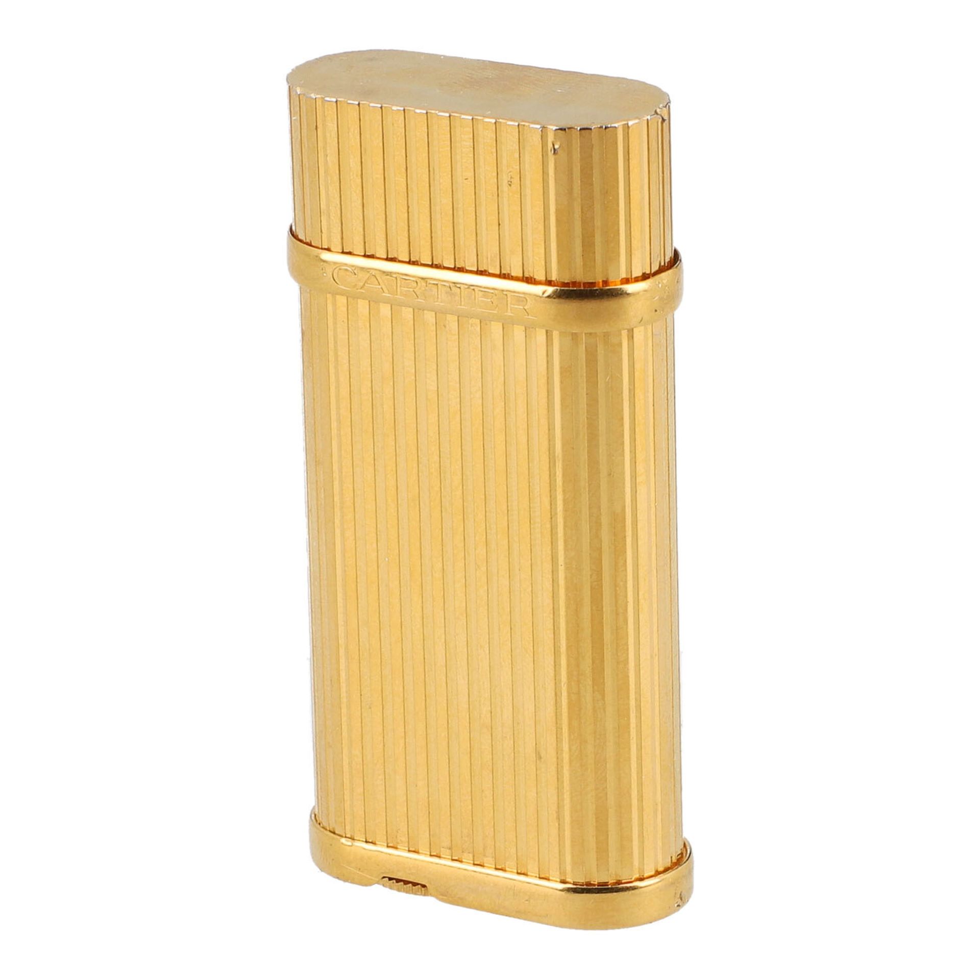 CARTIER VINTAGE Feuerzeug "BRIQUET FINITION OR GORDON VERTICAL". - Image 3 of 5